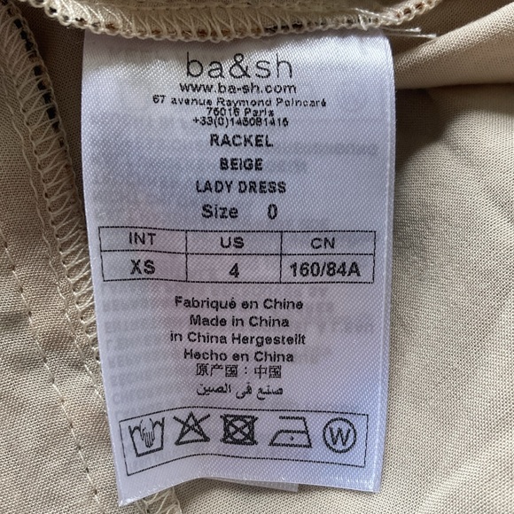 ba&sh Rackel Ruched Snake-Print Georgette Mini Dress XS - Picture 14 of 16